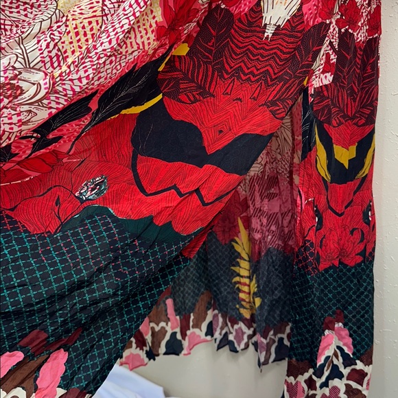 Boho Bhanuni by Jyoti Obsidian Mixed Print Boho Beaded V-Neck Maxi Dress Sz 20W - Picture 10 of 15